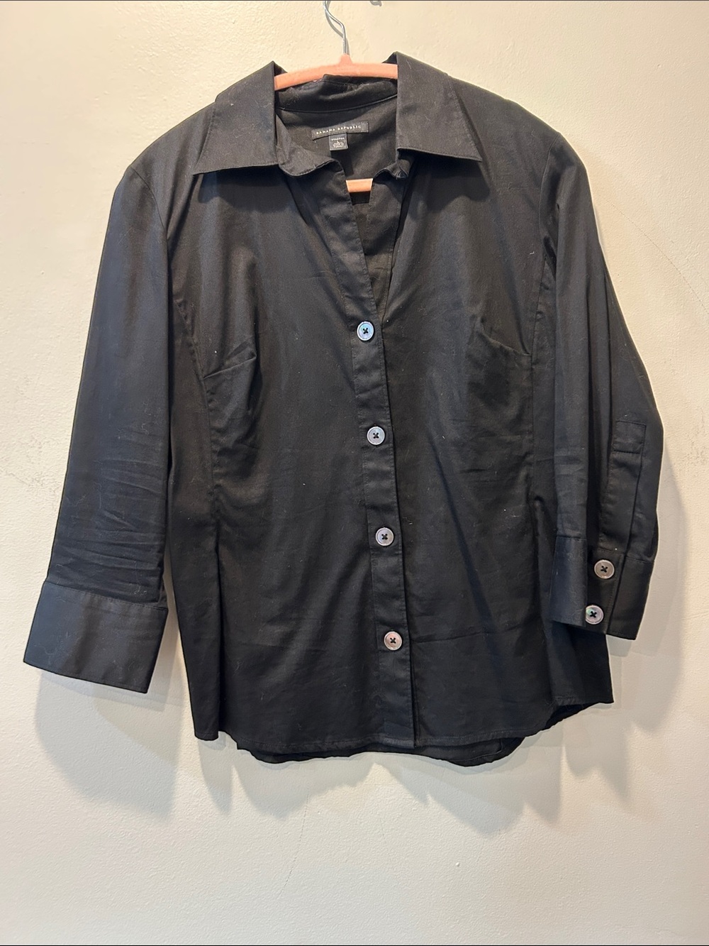Banana Republic Black Button-Down Dress Shirt